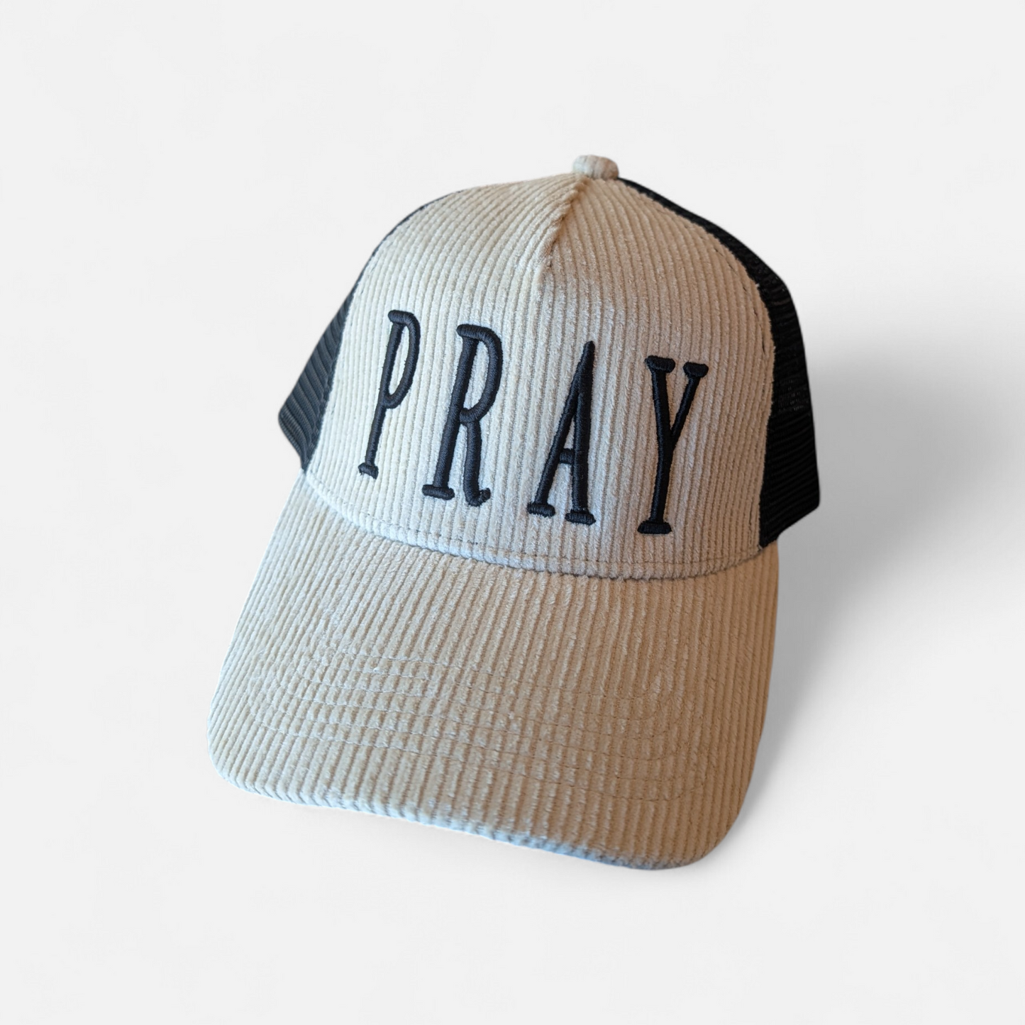 PRAY corduroy trucker hat