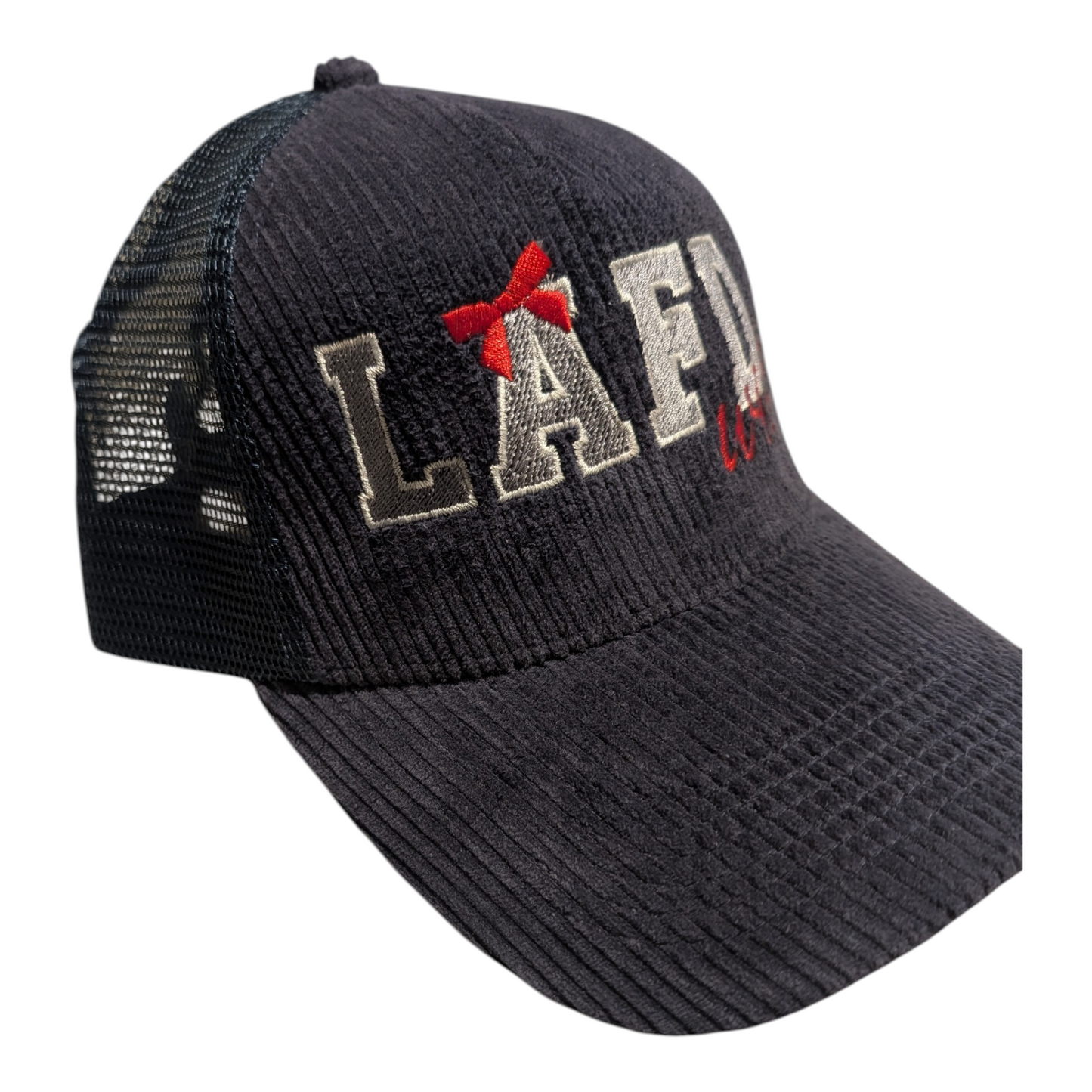 LAFD wife corduroy trucker hat