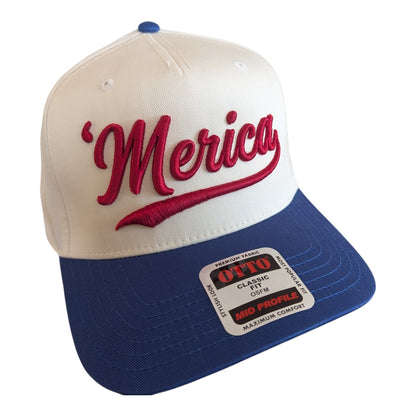 'Merica puff stitch cap